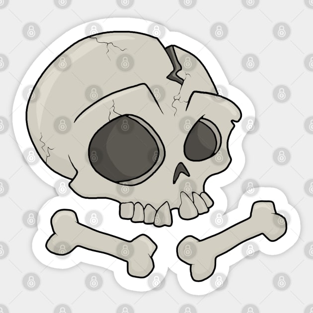 Cute Halloween skull Sticker by valentinahramov